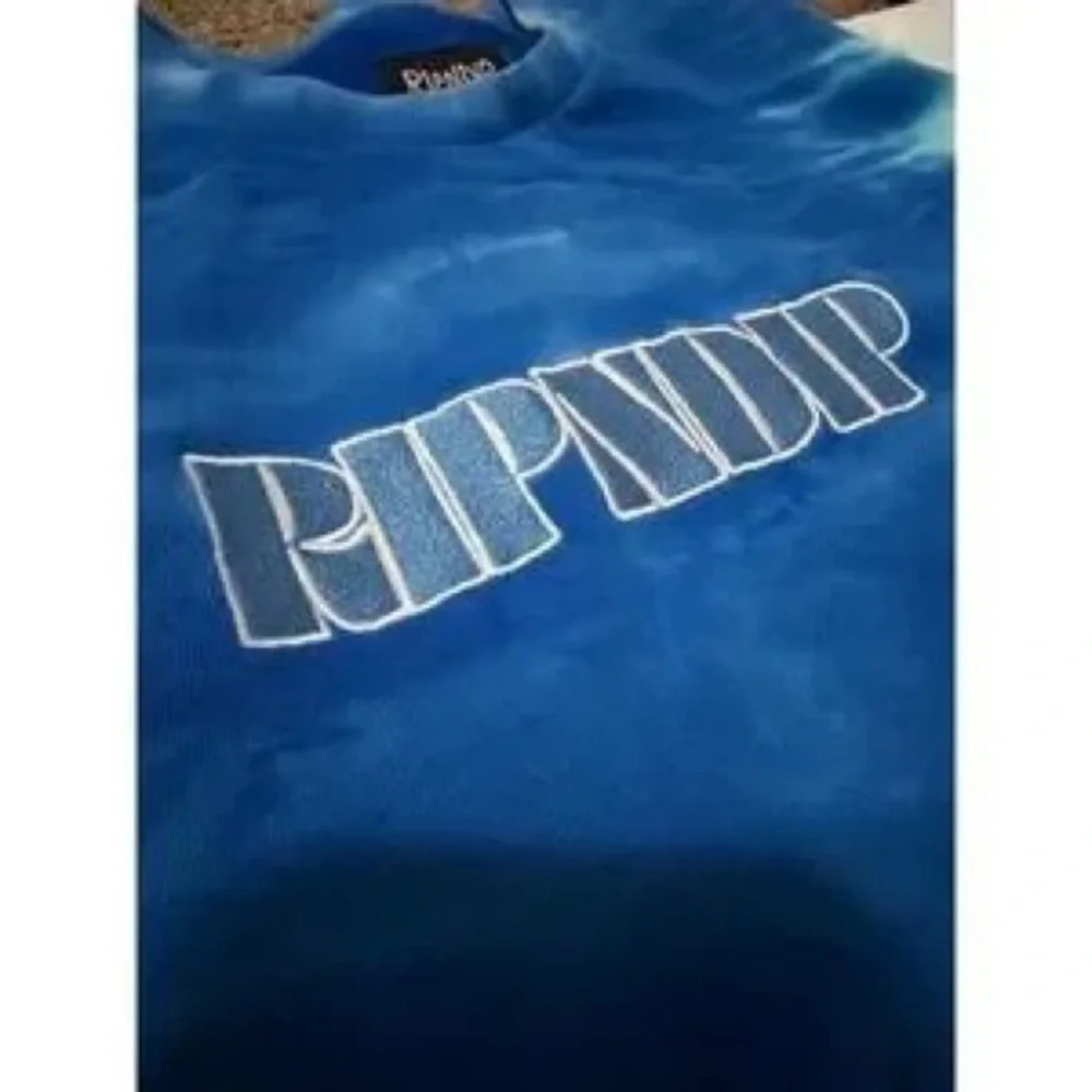 Blue Tie-Dye Crewneck Sweatshirt